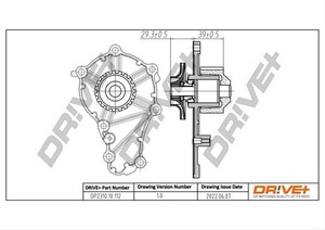 Фото Насос охолоджувальної рідини, охолодження двигуна DRIVE PARTS  DP231010112