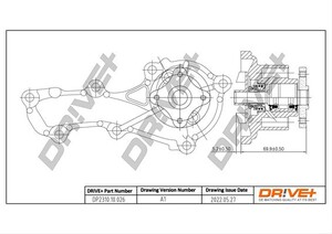 Фото Насос охолоджувальної рідини, охолодження двигуна DRIVE PARTS  DP231010026