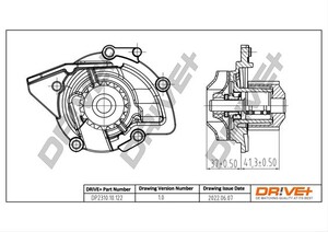 Фото Насос охолоджувальної рідини, охолодження двигуна DRIVE PARTS  DP231010122