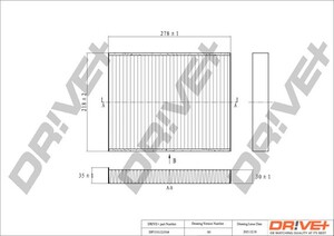 Фото Фільтр, повітря у салоні DRIVE PARTS  DP1110120164