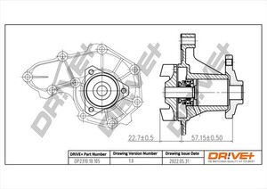 Фото Насос охолоджувальної рідини, охолодження двигуна DRIVE PARTS  DP231010105