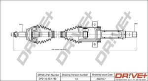 Фото Приводний вал DRIVE PARTS  DP2110101740