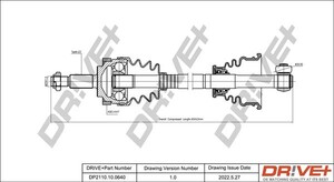 Фото Приводний вал DRIVE PARTS  DP2110100640