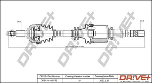 Фото Приводний вал DRIVE PARTS  DP2110100753