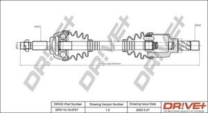 Фото Приводний вал DRIVE PARTS  DP2110100757