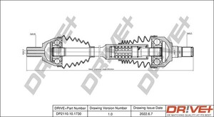 Фото Приводний вал DRIVE PARTS  DP2110101730