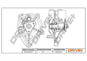 Фото Насос охолоджувальної рідини, охолодження двигуна DRIVE PARTS  DP231010017