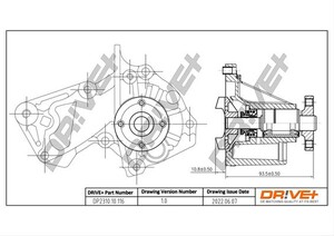 Фото Насос охолоджувальної рідини, охолодження двигуна DRIVE PARTS  DP231010116