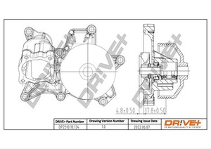 Фото Насос охолоджувальної рідини, охолодження двигуна DRIVE PARTS  DP231010134