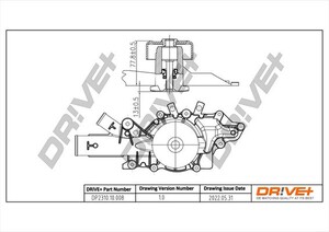 Фото Насос охолоджувальної рідини, охолодження двигуна DRIVE PARTS  DP231010008