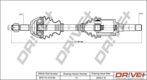 Фото Приводний вал DRIVE PARTS  DP2110.10.0150