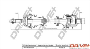 Фото Приводний вал DRIVE PARTS  DP2110.10.0669