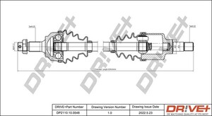 Фото Приводний вал DRIVE PARTS  DP2110.10.0548