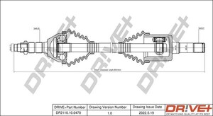 Фото Приводний вал DRIVE PARTS  DP2110.10.0470