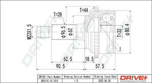 Фото Автозапчастина DRIVE PARTS  DP2110.10.1312