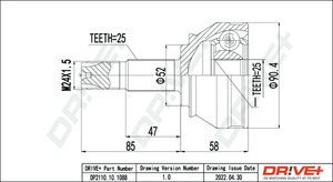 Фото Автозапчастина DRIVE PARTS  DP2110.10.1088