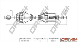 Фото Приводний вал DRIVE PARTS  DP2110100221