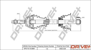 Фото Приводний вал DRIVE PARTS  DP2110100684