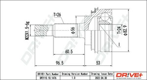 Фото Комплект шарнірів, приводний вал DRIVE PARTS  DP2110101476