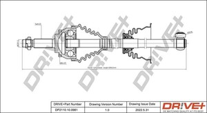 Фото Приводний вал DRIVE PARTS  DP2110100981