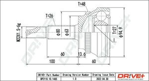 Фото Автозапчастина DRIVE PARTS  DP2110101465