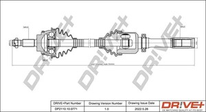 Фото Приводний вал DRIVE PARTS  DP2110100771
