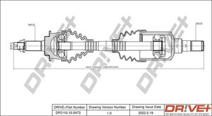 Фото Приводний вал DRIVE PARTS  DP2110100473