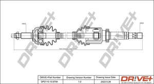 Фото Приводний вал DRIVE PARTS  DP2110100794