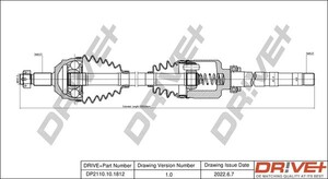 Фото Приводний вал DRIVE PARTS  DP2110101812