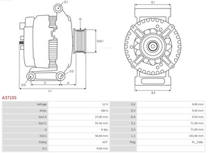 Фото Автозапчастина AS (Auto Starter) A3710S